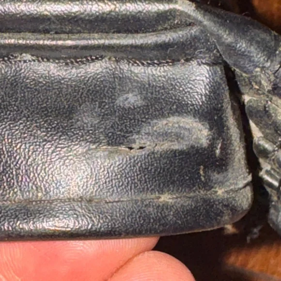 Vintage Black Leather Bicycle Saddle - Picture 4 of 6